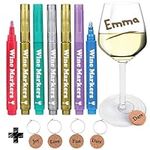Wine Glass Markers, Pack of 7 By Va