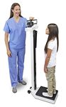 Detecto Eye Level Physician Scale 400 LB X 4 Oz With Height Rod and Wheels 10 1/2 X 14 1/2 Platform - Detecto 438