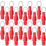 Honoson 20 Pieces Heavy Tension Snap Release Clips Padded Release Clips Trolling Clips with Key Ring for Weight Planer Board Offshore Kites Downrigger Fishing (Red, Classic)