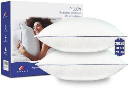 Wuuyuef 20x20 Pillow Inserts Set of 2, Machine Washable Soft Fluffy Hypoallergenic Virgin Polyester Premium Throw Pillow Stuffer, Decorative Cushion for Bed, Couch, Sofa,Indoor - White
