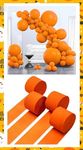 PartyWoo Tangerine Orange Balloons 100 pcs and Orange Crepe Paper Streamers 4 Rolls