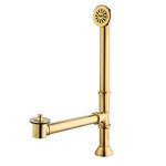 Artiwell Vintage Claw Foot Tub Drain Kit with Lift and Turn Bath Drain Stopper, 1-1/2" Brass Tubular Leg Tub Bathtub Waste and Overflow Drain Assembly with Drain Plug and Bathtub Overflow Cover