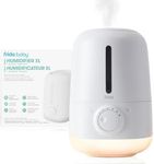 Frida Baby 3-in-1 XL Top Fill Humidifier for Bedroom, Cold & Flu Relief, 6L Tank Cool Mist Humidifier for Large Rooms + Diffuser, Nightlight, Auto Shut-Off, Quiet, Carry Handle, Essential Oil Diffuser
