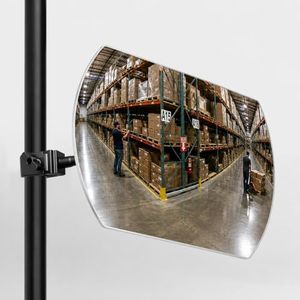 23.6 x 15.8 in Acrylic Convex Security Mirror, Clamp Mount