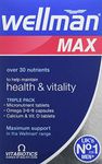 Wellman Max - Maximum Strength Multivitamin Formula Mix with Support for energy, immune system, testosterone level, bone health, brain health,heart health and vision health, 84 Tablets by Vitabiotics