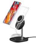 SwanScout Magnetic Wireless Charger Stand for Samsung Galaxy S26 Ultra/S26+/S26/S25/S24/S23/S22/Z Fold 7/Z Flip 7, Detachable Wireless Charging Pad for iPhone 17/17e/Air/16/15/14/13/12, No Adapter