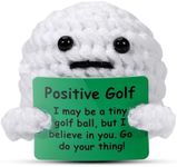 AICase Funny Positive Golf Ball Crochet Small Gifts Ideas - Emotional Support Presents for Golfers, Men, Women, Christmas, Birthday, Fathers, Dad, Coworkers, Friend, Office, Male, Female