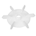 uxcell Motor Fan Blade 140mmx16mm D Shape Bore White Engineering Plastic with 6 Vanes