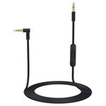 Tobysome Replacement Audio Cable Cord Wire with in-line Microphone and Control Compatible with Beats Headphones Solo, Studio, Pro, Detox, Wireless, Mixr, Executive Headphones (Black)