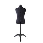 Sewing Online Adjustable Trouser / Tailors Dummy, Male Dress Form in Black, with Black Wooden Stand Chest Size 94-114 cm - Pin, Measure, Fit and Display your Clothes on this Dressmakers Dummy - FG160