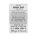 Alotozo Stepdad Engraved Wallet Card - Stepfather Gifts - Fathers Day Gift to My Bonus Dad - Step Dad Gifts from Daughter - Thank You for Loving Me As Your Own