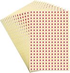 dealzEpic - Red Round Arrow Dot Stickers - Self Adhesive Peel-and-Stick Label | Products Inspection Defect Indicator - Pack of 15 Sheets