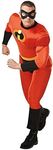 Rubie's Men's The Incredibles 2: Mr Incredible Deluxe Costume, Red, Standard