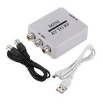 ATORSE® Mini RCA Cvsb Av to Rf Adapter 67.25Mhz 61.25Mhz Video Audio Tv Signal Switc