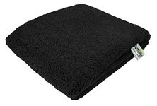 SOFTSPUN Microfiber High Loop Gym&Sports Towels for Men & Women 1pcs Black 380GSM 40X60 cms Fast Drying Super Absorbent Lightweight & UltraCompact Sweat Towels for Working Out Camping Travel.