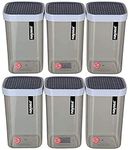 Nayasa Plastic Fusion Containers 1500ml, Set of 6, Grey, Standard