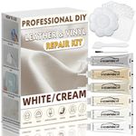 Cream Leather Repair Kit for Furniture, Vinyl Repair Kit for Car Interior, Sofa, Purse and Jacket, Restore Any Material with Super Easy Instructions to Fix Scratches, Tears, Holes, Peeling