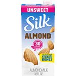 Silk Shelf-Stable Almond Milk, Unsweetened, Dairy-Free, Vegan, Non-GMO Project Verified, 946ml x 6 pack