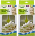 16 Baby Food Freezer Cubes Weaning Pots Fruit Veg Puree Storage Containers 70ml BPA Free Microwave Safe