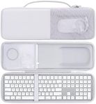 Aenllosi Hard Carrying Case Compatible with Apple Magic Keyboard with Numeric Keypad + Magic Mouse + Magic Trackpad