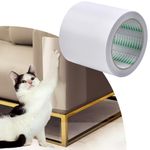 TIMESETL Anti Cat Scratch Deterrent Tape, 4 Inches x 20 Yards Cat Training Tape Cat Furniture Protector, Clear Double Sided Cat Couch Protector Cat Sticky Paws Tape for Carpet, Furniture, Couch, Door