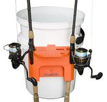 Tideline3D Fishing Rod Holder Compatible with YETI LoadOut Bucket (Blaze Orange)