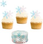 50PCS Edible Snowflakes for Cake De