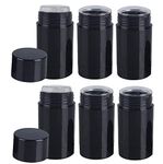 Minsily 10 Pack 75ml Round Empty Deodorant Containers 2.5oz Twist Up Filling Stick Plastic Deodorant Container Empty Lip Balm Tubes Refillable Deodorant Bottle for DIY Lipstick Crayon Chapstick(Black)