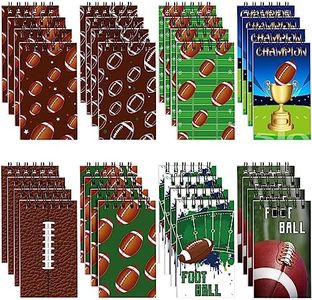 Faccito 32 Pcs Mini Notepads Sports Basketball Baseball Football Soccer Party Favors Goodie Bag Stuffers Notepads Spiral Mini Notebooks for Teens Teacher Classroom Reward (Football)