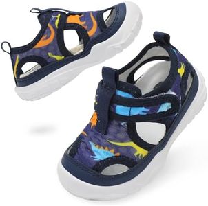 BARERUN Toddler Water Shoes Kids Water Shoes Boys Girls Swim Aqua Sports Quick-Dry Barefoot Lightweight Pool Beach Non Slip Sandals for Toddlers Shoe Blue Toddler Size 8