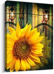 Fashion Canvas Wall Art For Bedroom Modern Office Decorations 1 Piece Framed Canvas Prints Artwork Bathroom Wall Decor Abstract Pictures Yellow Sunflower Flower Wall Paintings Kitchen Home Decoration