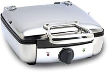 All-Clad 99010GT Stainless Steel Belgian Waffle Maker with 7 Browning Settings, 4-Square, Silver