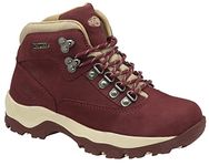 Northwest Territory LADIES PEAK LACE UP PREMIUM LEATHER UPPER WATERPROOF WALKING/HIKING TREKKING BOOT (Burgundy Nubuck, 4 UK, numeric_4)