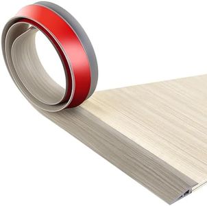 BNELL Floor Transition Strip Self Adhesive-PVC Carpet & Floor Edging Trim Strip,Threshold Transitions Suitable for Threshold Height Less Than 10mm (9.84FT_Gray Wood Grain)