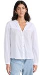 PAIGE Women's Marline Shirt, White, Small