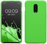 kwmobile Case Compatible with OnePlus 6T Case - TPU Silicone Phone Cover with Soft Finish - Lime Green