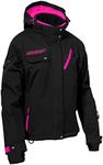 CastleX Women's Powder Jacket in Black/Pink Glo, Size X-Large