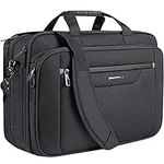 VANKEAN Laptop Bag Laptop Briefcase Fits Up to 18 Inch Laptops XXL Water-Repellent Gaming Computer Bag Messenger Shoulder Bag for Men and Women Expandable Capacity for Travel/Business/School- Black