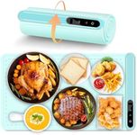 Silicone Electric Food Warmer Mat: Upgrade Temp Master Adjustable Warming Tray Foldable Heating Hot Plate Party Buffet Server Pad - Seafoam