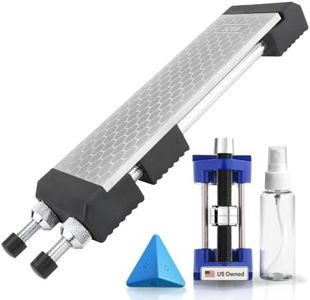 Schaaf Tools Diamond Whetstone Knife Sharpener Complete Kit - Coarse 325/ Fine 1200 Grit, Diamond Sharpening Stone with Non-Slip Base, Chisel Honing Jig & Angle Guide for Knives & Woodworking Tools