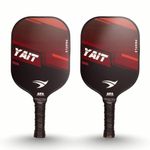 YAIT Sports Proflx Pickle Ball Racket Set of 2 | 16 mm Fiberglass | Highly Dense 8 mm PP Honeycomb Core | AIPA Approved Pickleball Paddle of USAPA Standards - Red