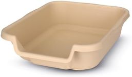 KittyGoHere Senior Cat Litter Box, Small Size, Beach Sand Color, Durable & Pet Safe Kitty Litter Box, Low 3" Entry and Lots More Room for Your Cats Comfort, Made in USA