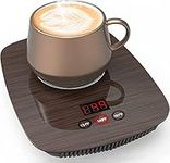 Mug Warmer-Coffee Warmer Auto Shut Off for Office Home Desk Use, 25w Electric Beverage Warmer with 3 Temperature Settings 131℉,149℉,167℉ Plate for Coffe Cocoa Tea Water Milk-Wood Color Not include cup