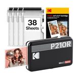 KODAK Mini 2 Retro 2x3 Portable Photo Printer, 38 Sheets, Bluetooth Smartphone Printer for iOS & Android, Instant Color Prints, 4PASS Dye Sublimation, Black