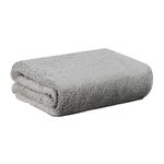 WINSTON HOME Extra Large Egyptian Cotton Bath Towel 900 GSM Soft Fabrics for Men and Women (Grey) - Pack of 1