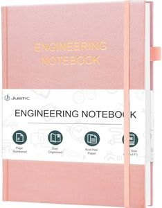 JUBTIC Engineering Notebook for Project Organization - Engineering Graph Paper Notebook Lab Notebook Composition Notebook Stay Organized and Productive - (8.5" x 11",Rose Gold)