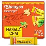 Chaayos Instant Tea Premix - Masala Chai Flavour - Regular Sugar (14 Grams * 36 Sachets) (Makes 504g) | Masala Tea Powder | Premix Tea | Masala Chai | Assam Tea | Desi Chai