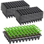 500 Cells 54x28 cm Seedling Plug Trays - 10 PCS 20x10 inch Reusable Seed Starter Container for Nursery Growing Plants Propagation Germination GDPL02L50B 【47x47MM Grid, 90MM Depth】50 Grids/Tray