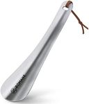 ZOMAKE Metal Shoe Horn - Shoehorn 19CM Small Shoe Horns,Stainless Steel Shoehorns with Rope and Hook Shoehorn Metal for Elderly Kids Men Women (Silver)