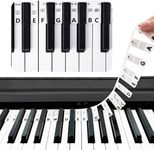 Piano Keyboard Stickers - Large Bold Letter Piano Key Stickers Made of Silicone Reusable removable piano keyboard note labels keyboard note stickers